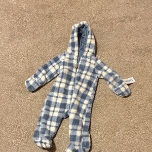 Carter's Cozy Plaid Footed One Piece 9 months
